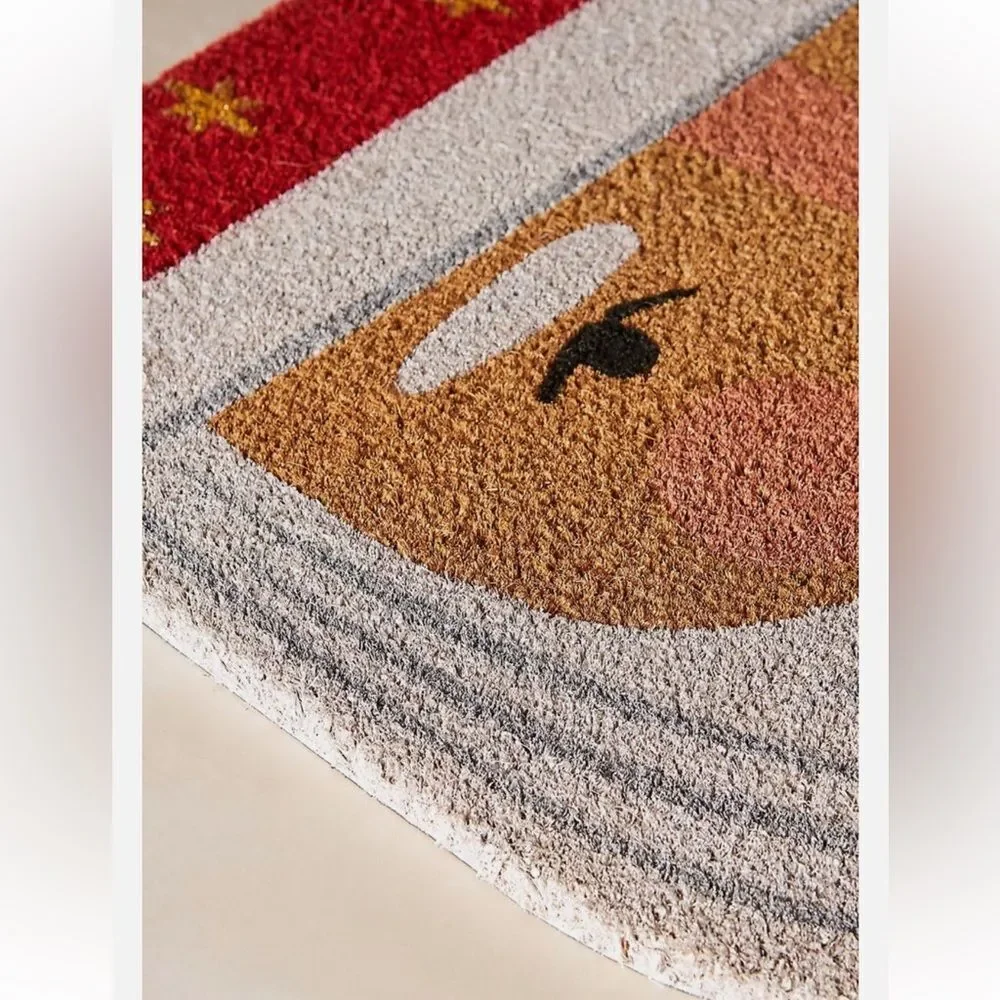 ANTHROPOLOGIE Santa Doormat Santa Claus Christmas